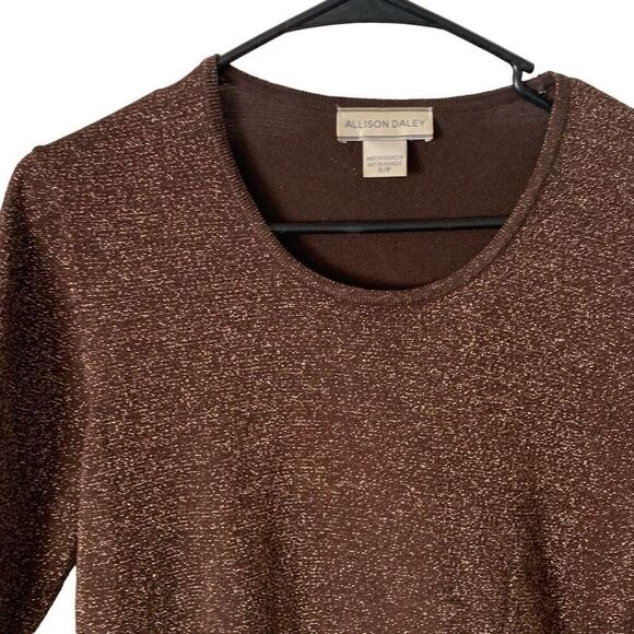Pre Owned Women’s Allison Daley Shimmering Blouse Size Sm Fashionable BOHO - Picture 6 of 9